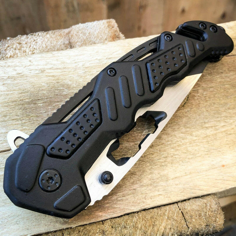 8.25" Tac-Force TANTO Rescue Spring Open Assisted Pocket Knife - BLADE ADDICT