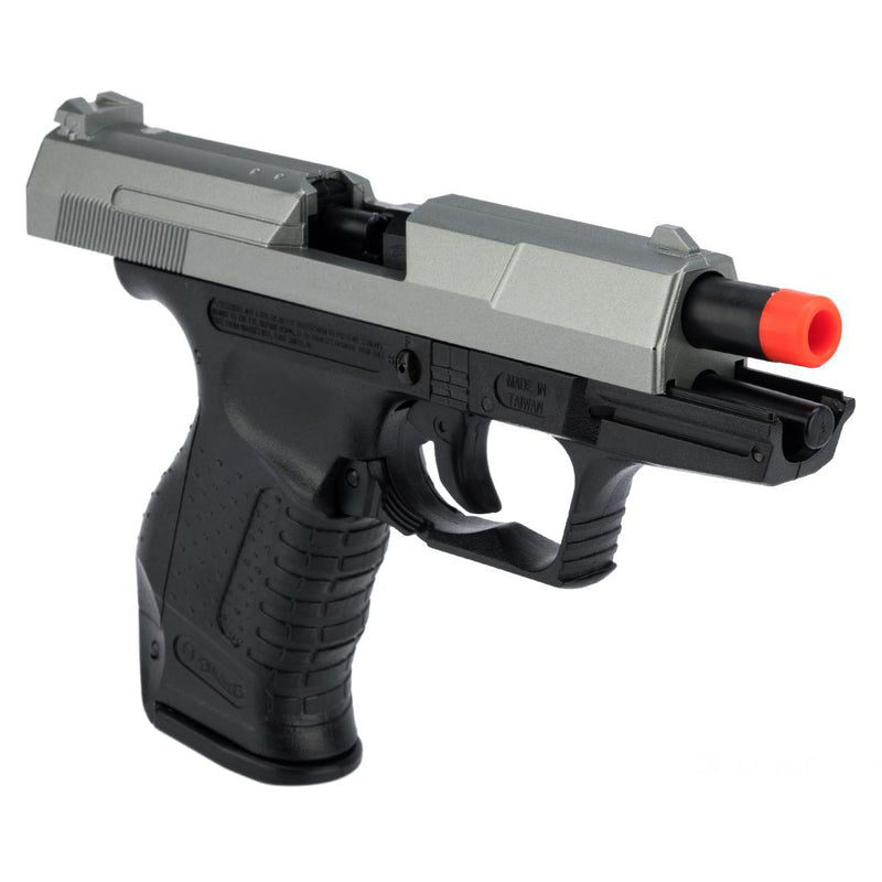 Two-Tone P99 Airsoft Spring Pistol Action Kit w/ 6" Gel Target - BLADE ADDICT